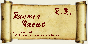 Rusmir Macut vizit kartica